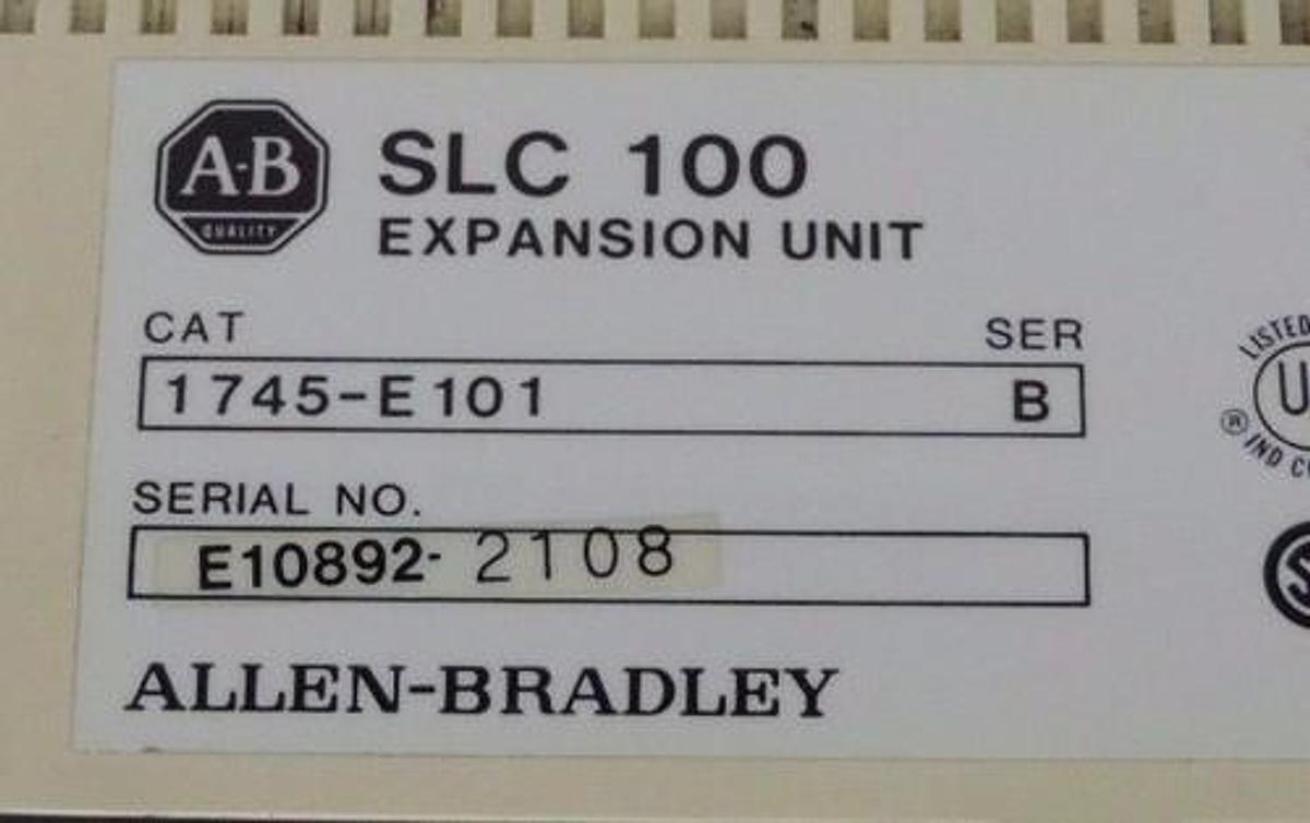 Used ALLEN BRADLEY 1745-E101 EXPANSION UNIT SER B SLC 100 1745E101