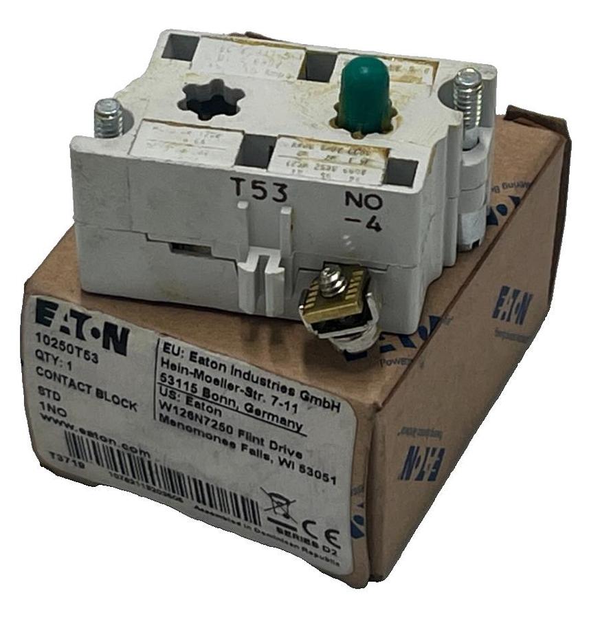 Used 4 EATON 10250T53 STD CONTACT BLOCKS HEAVY-DUTY 2NC SERIES D2 600VAC NSMP
