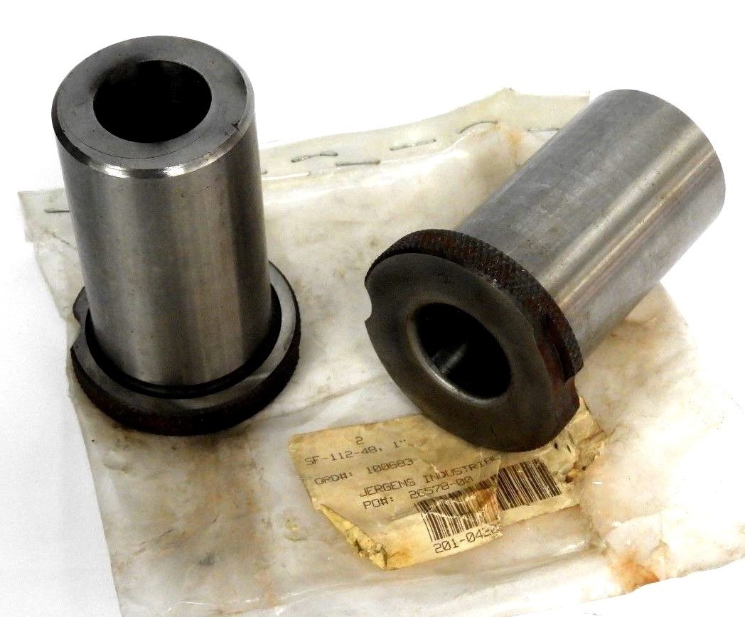 Used LOT OF 2 NEW JERGENS INDUSTRIAL SF-112-48 BUSHINGS 1". 201-042020