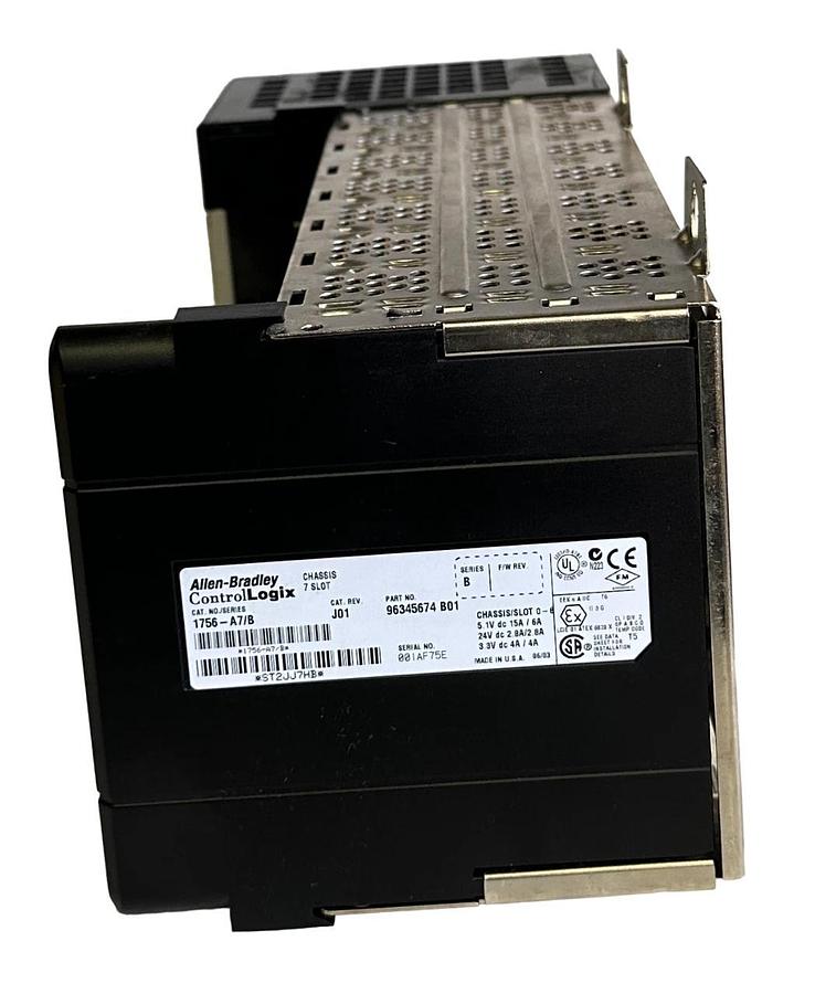 Used ALLEN BRADLEY 1756-PA72 /B ControlLogix AC POWER SUPPLY 1756-A7 /B 7-SLOT RACK