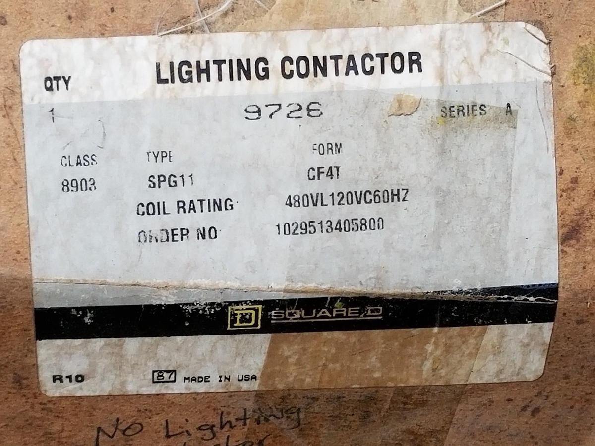 Used NIB SQUARE D 8903-SPG11-CF4T CONTACTOR ENCLOSURE 8903-SPG11 (NO CONTACTOR)