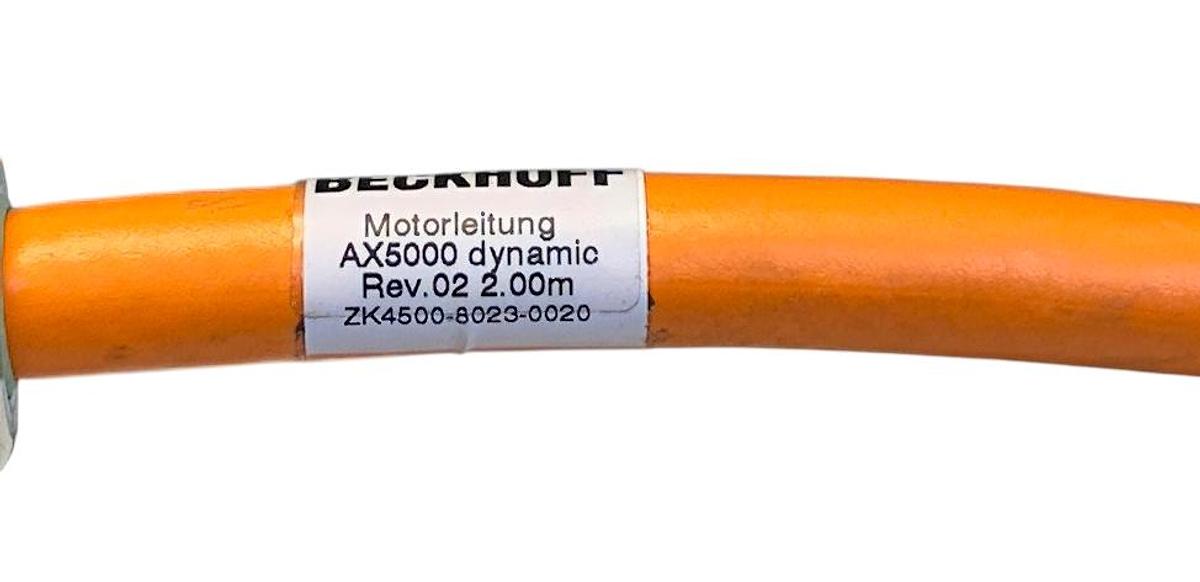 Used BECKHOFF ZK4500-8023-0020 / ZK450080230020 MOTOR CABLE AX5000 SPEEDTEC 2M USNP *