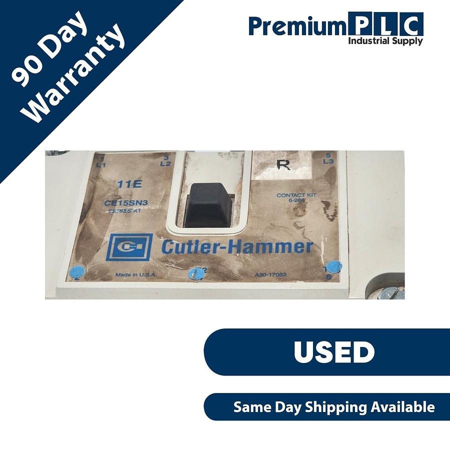 Used USED CUTLER HAMMER CE15SN3 11E SER. A1 FREEDOM 3-P IEC CONTACTOR 300A 120V COIL