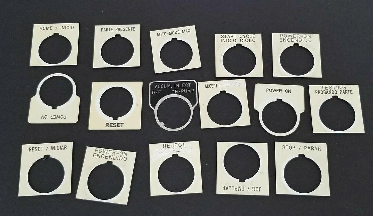 Used LOT OF 16 GENERIC LEGEND PLATES