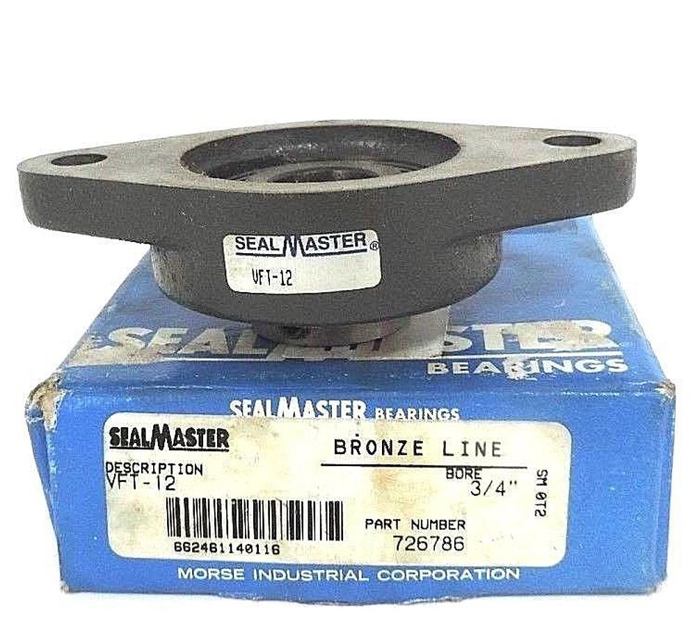 Used NIB SEALMASTER VFT-12 BALL BEARING FLANGE UNIT VFT12, BORE: 3/4''