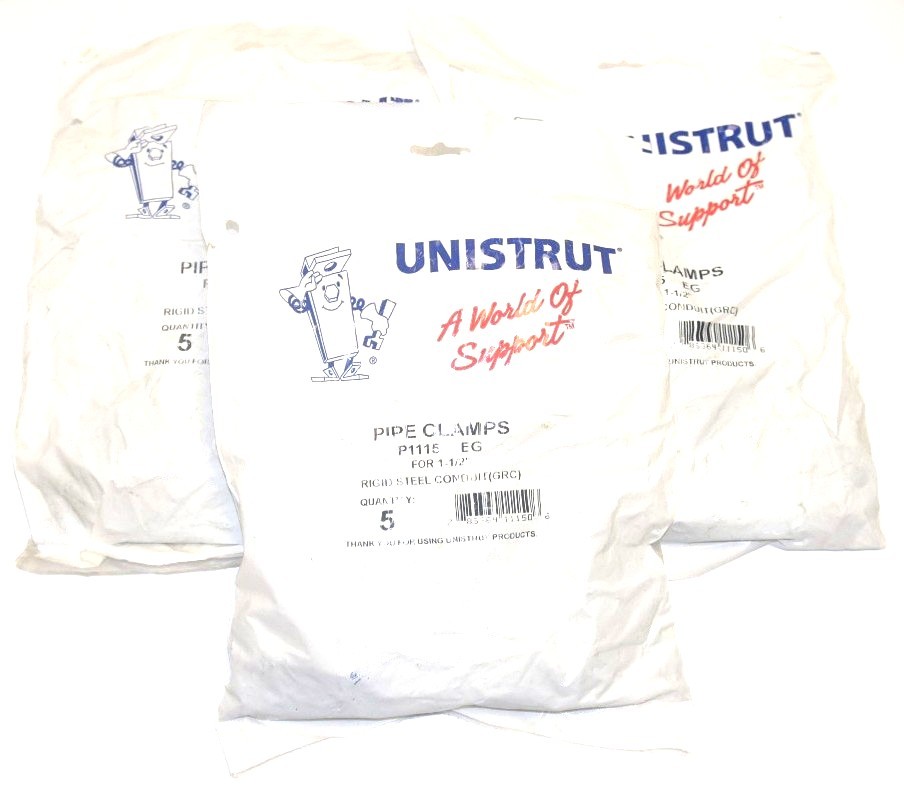 NEW UNISTRUT P1115 PIPE CLAMPS FOR 1-1/2'' RIGID STEEL CONDUIT (GRC) QTY: 15