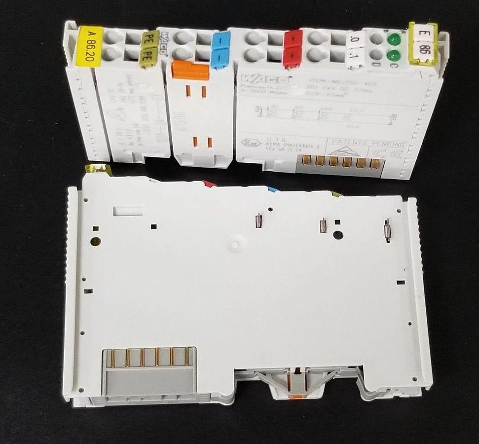 Used LOT OF 2 WAGO 750-400 2 CHAN IN 24VDC MODULES 750400