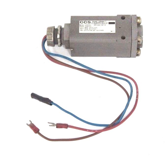 Used CCS DUAL SNAP 694P14S PRESSURE SWITCH 7500PSIG 5A, 125/250VAC, 5A, 28VDC