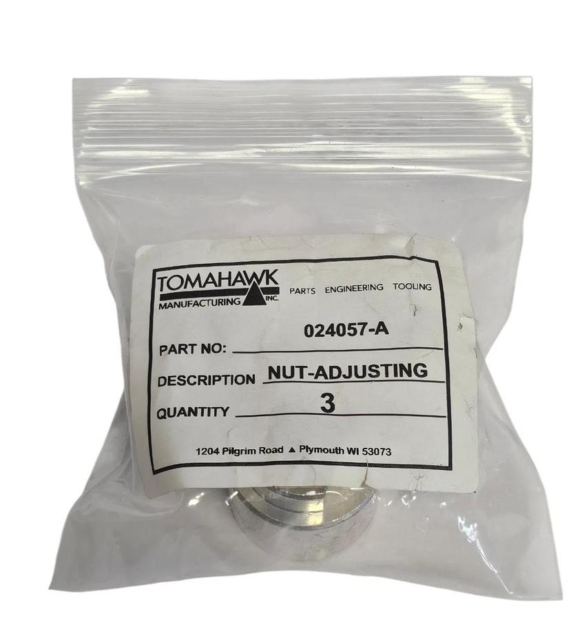 Used LOT OF 3 NEW TOMAHAWK 024057-A NUT-ADJUSTING 024057A