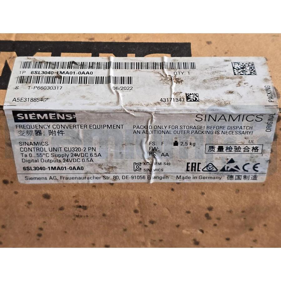 Used Siemens SINAMICS 6SL3040-1MA01-0AA0 SINAMICS Control Unit CU320-2 PN NSFS