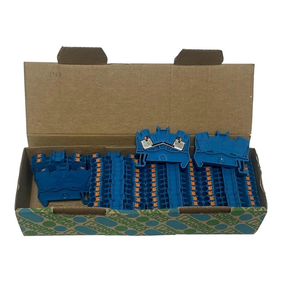 LOT OF 41 Phoenix Contact PTS 2,5 BU Terminal Block Blue 3211812 Feed-Through
