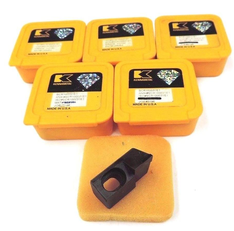 LOT OF 5 NEW KENNAMETAL SCR100031E1 INSERTS