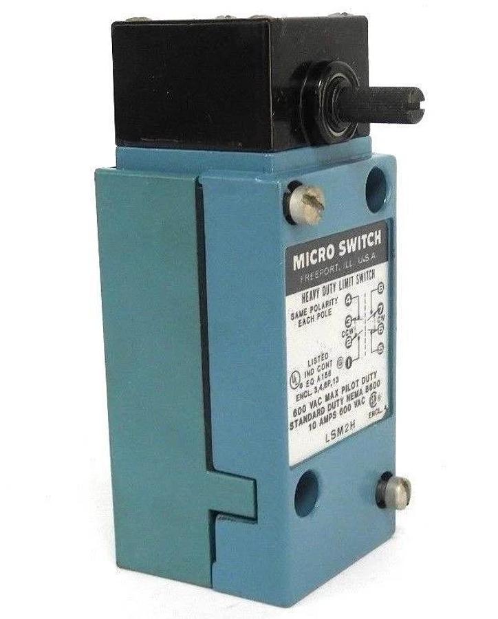 Used MICRO SWITCH LSM2H HEAVY DUTY LIMIT SWITCH 600 VAC MAX 10 AMPS