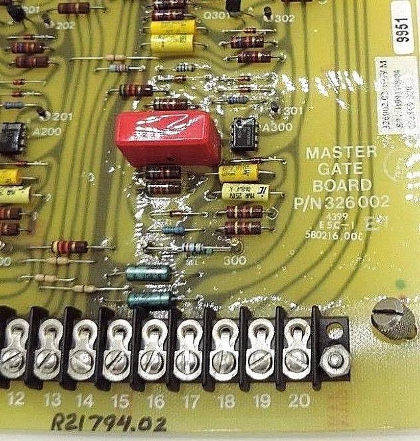 Used ROBICON P/N: 3626002 MASTER GATE BOARD 326002.02 REV. M