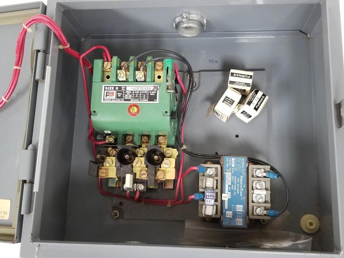 Used FURNAS ELECTRIC 14CF33EA-BA STARTER ASSEMBLY 14CF32AAA 18AMP, B050BTZ13