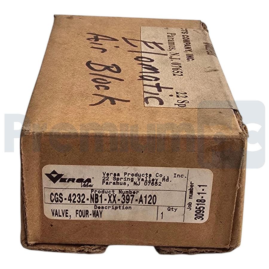 Versa Valve CGS-4232-NB1-XX-397-A120 4-Way 2-Pos Solenoid Valve 120VAC/60Hz NSMP