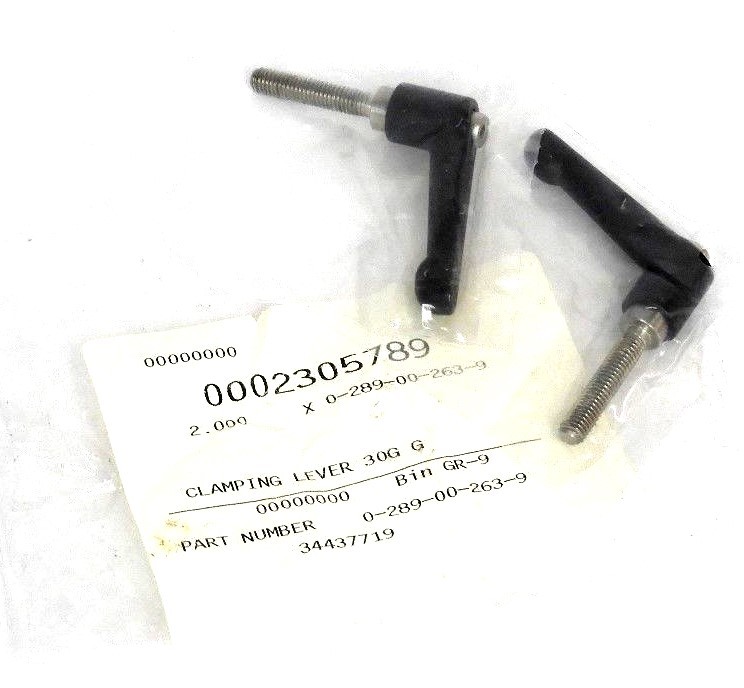 Used LOT OF 2 NEW KHS 0-289-00-263-9 LEVER CLAMPS 0289002639