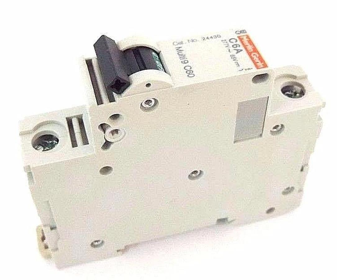 Used NIB SQUARE D MULTI 9 C60 MINIATURE SUPPLEMENTARY PROTECTOR 24430, 6A, 1POLE