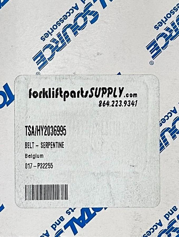 Used NEW TOTAL SOURCE HYSTER 2036995 / HY2036995 OEM SERPENTINE BELT FORKLIFT 6PK2490
