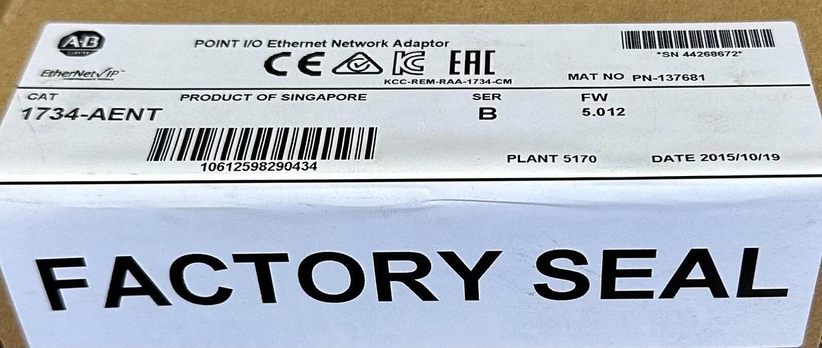 NEW ALLEN BRADLEY 1734-AENT /B POINT I/O EtherNet NETWORK ADAPTER 1734AENT
