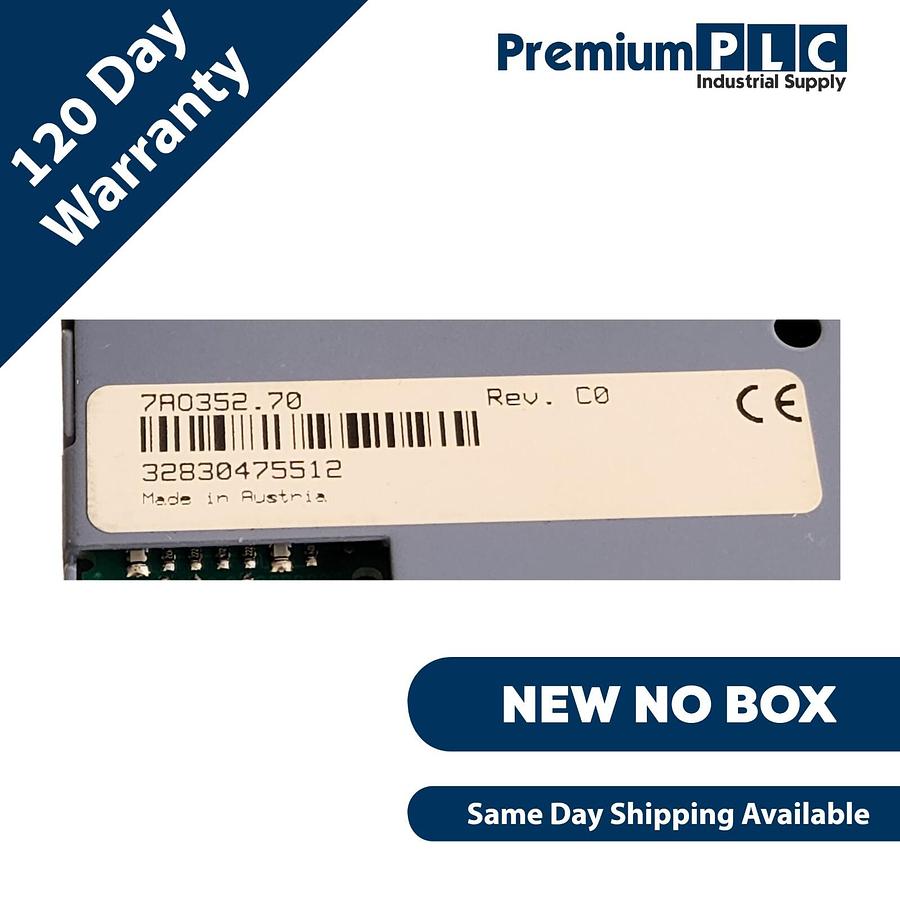 Used NEW B&R 7AO352.70 REV. C0 2003 ANALOG OUTPUT MODULE 2-OUTPUTS W/TB712 TERM.BLOCK