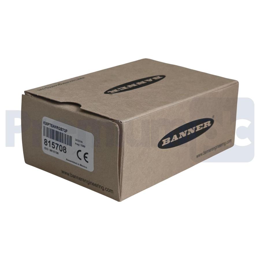 Used Banner K30PTEAMRGB7QP 815708 K30 Pro Touch 7-Color RGB Sensor 8-pin M12 NSMP