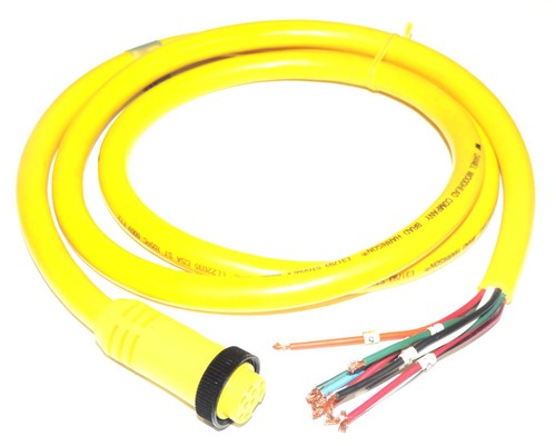 Used WOODHEAD 47002+ CABLE 9-POLE FEMALE MINI-CHANGE PLUG 6' 600V, 7AMPS