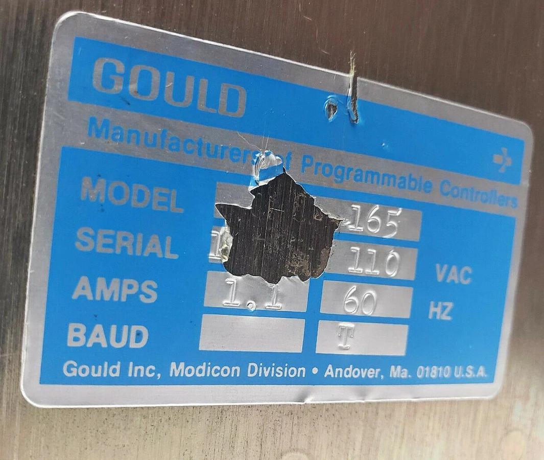Used MODICON 484 CONTROLLER AS-C484-165 AS-P484-600 POWER SUPPLY, AS-C484-015 CHASSIS