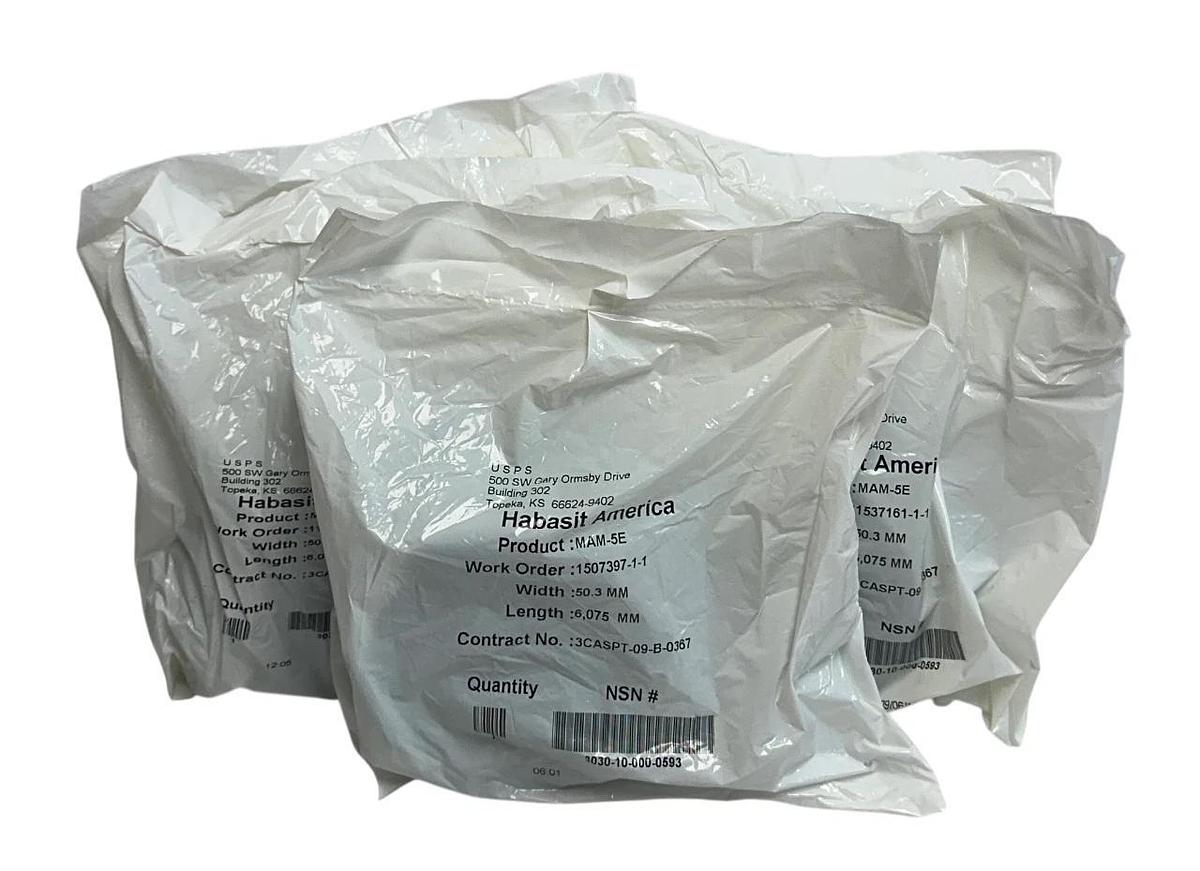 Used 5 HABASIT AMERICA MAM-5E / MAM5E CONVEYOR BELTS W: 50.3mm L: 6,075mm OEM NSFS