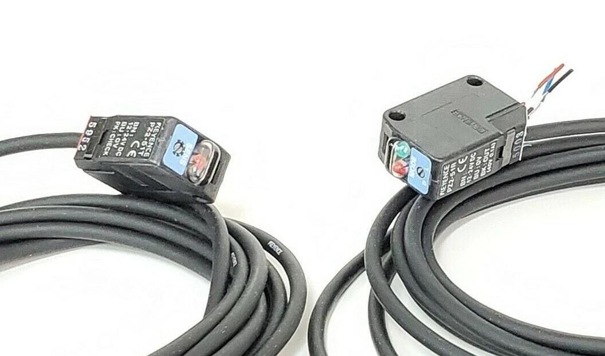Used LOT OF 6 NIB KEYENCE PZ2-51 PHOTOELECTRIC SENSORS 7000MM RANGE W/AMPLIFIER PZ251