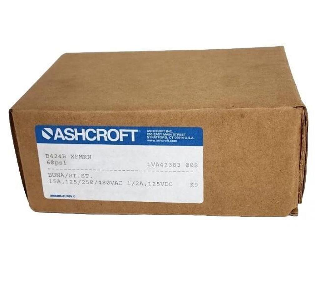 Used NIB ASHCROFT B424BXFMRN PRESSURE SWITCH RANGE: 60PSI