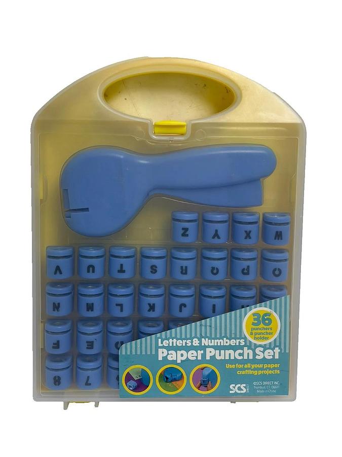 SCS Direct Letters Numbers Paper Punch Set 36 Pc Scrapbooking Tool MISSING #3