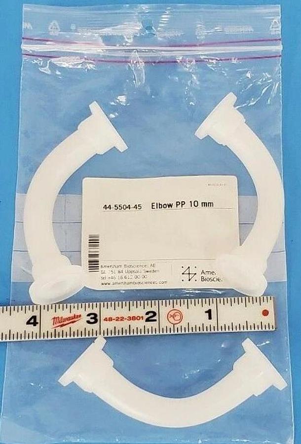 Used LOT OF 3 NEW GE HEALTHCARE 44-5504-45 ELBOWS 10MM 90DEG.