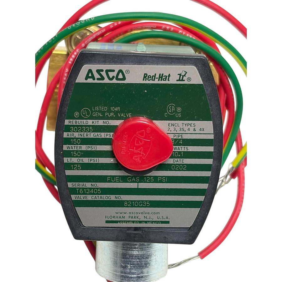 Used Waukesha Genuine Parts 209255T ASCO 8210G35 2-Way Solenoid Valve 3/4" 120V