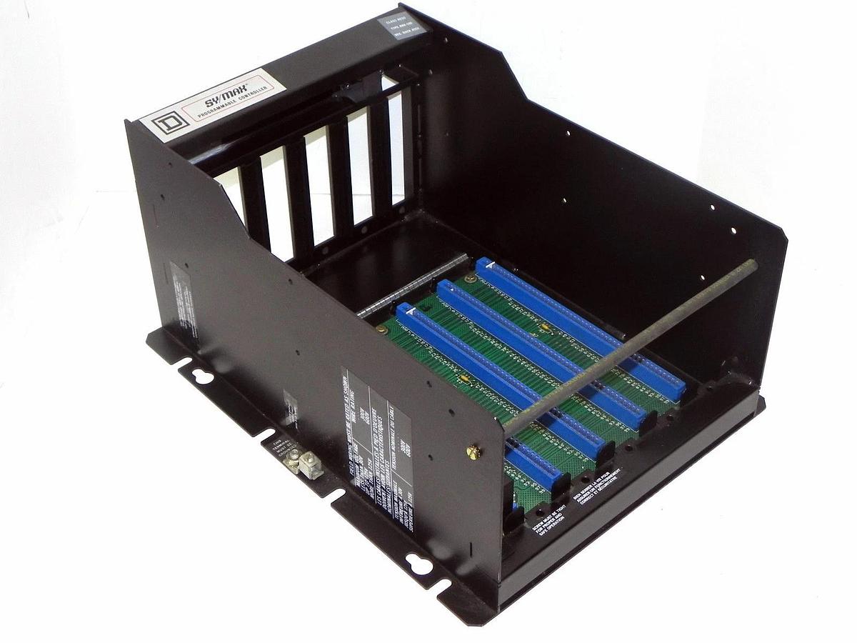 Used SQUARE D SYMAX 8030-RRK-100 SER. E1 5-SLOT I/O RACK 8030RRK100 E1 USED