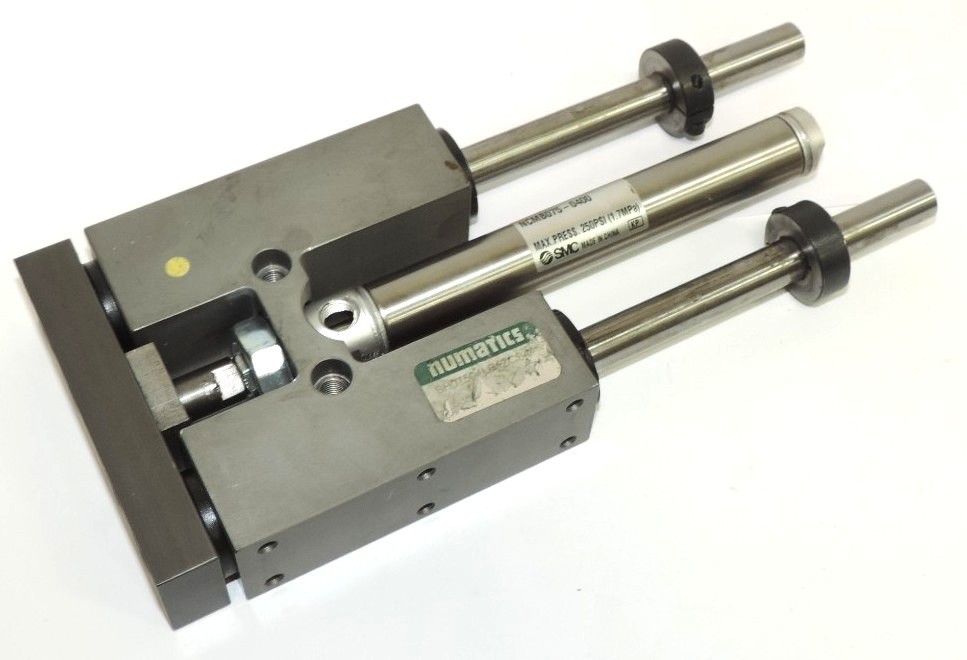 Used NUMATICS SH07504LB1ZCS4 SH SERIES LINEAR SLIDE WITH SMC NCMB075-0400 CYLINDER