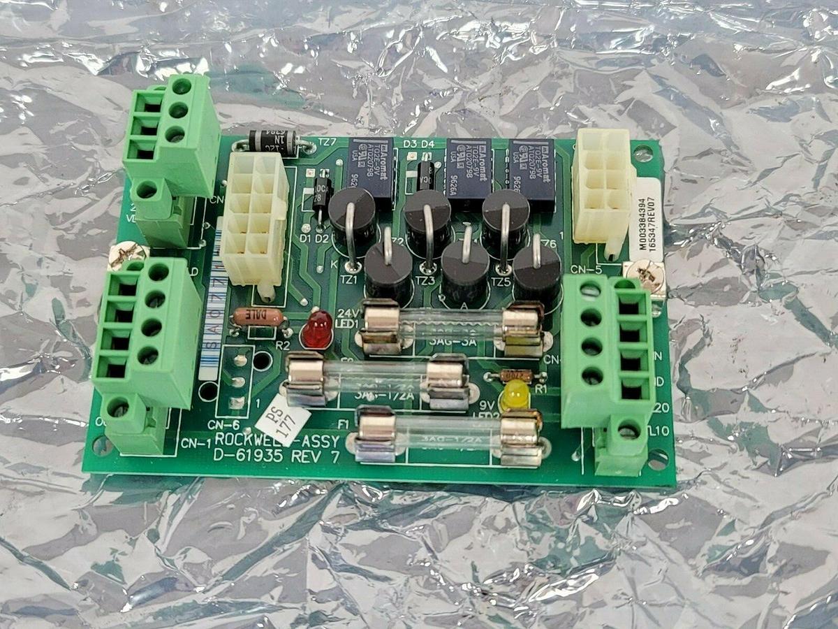 Used NEW ALLEN BRADLEY ROCKWELL D-61935 PLUG IN BOARD REV. 7 165347 D61935
