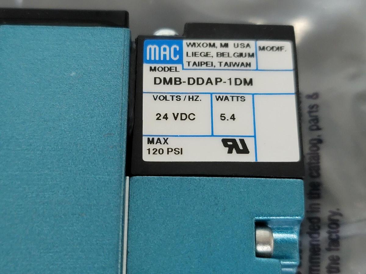 NIB MAC 92B-AAA-000-DM-DDAP-1DM SOLENOID VALVE 24VDC 5.4W