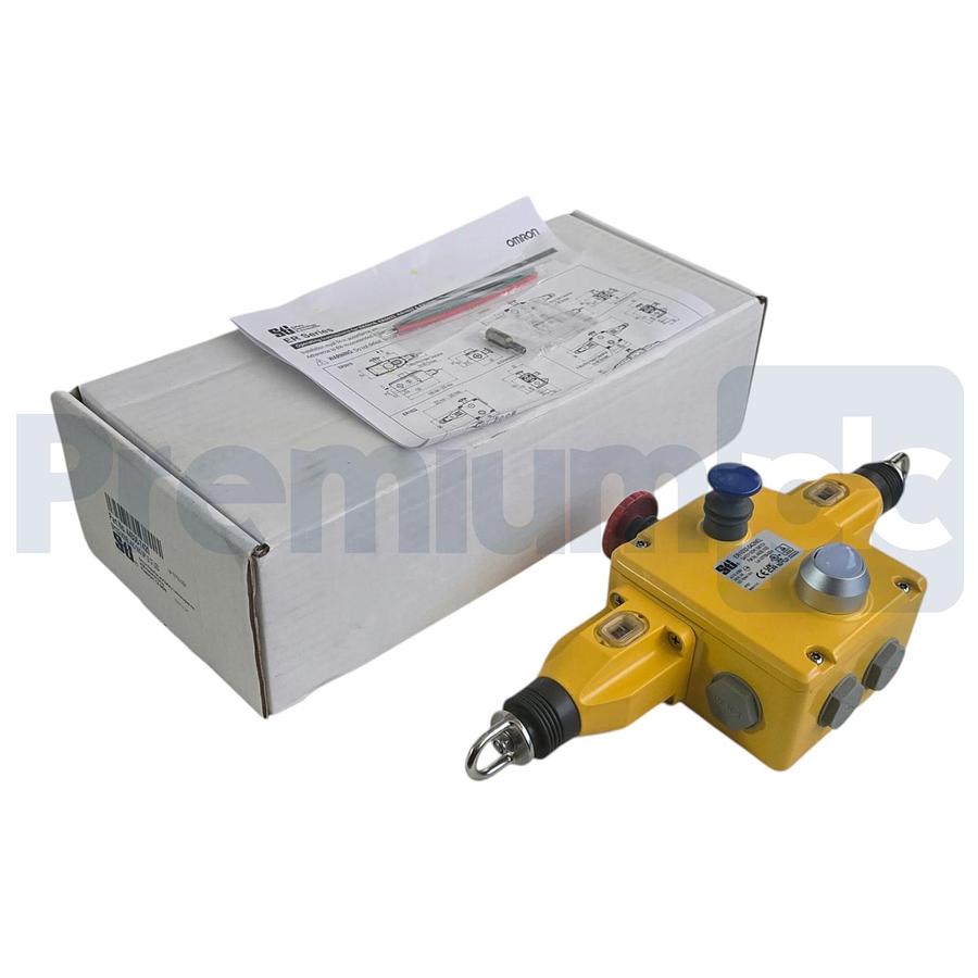 Used Omron STI 44506-7420 ER1032-042NEL Safety Rope Switch 4NC+2NO E-Stop LED NSMP