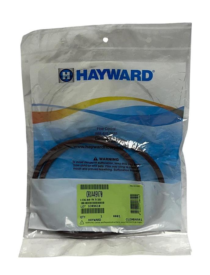 Used HAYWARD ORX449V70 OEM COVER O-RING FOR FLV SERIES BAG FILTER FPM 70 DURO NSFS