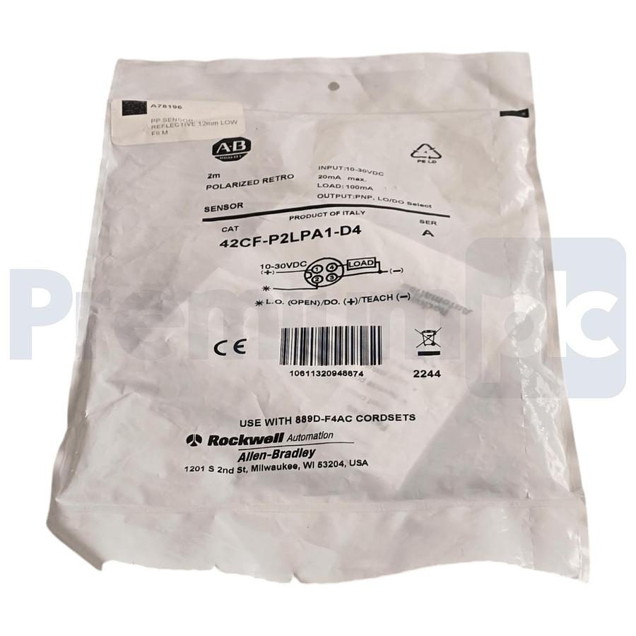Allen Bradley 42CF-P2LPA1-D4 /A PHOTOSWITCH 12mm Clyindrica Sensor 2m Range NEW