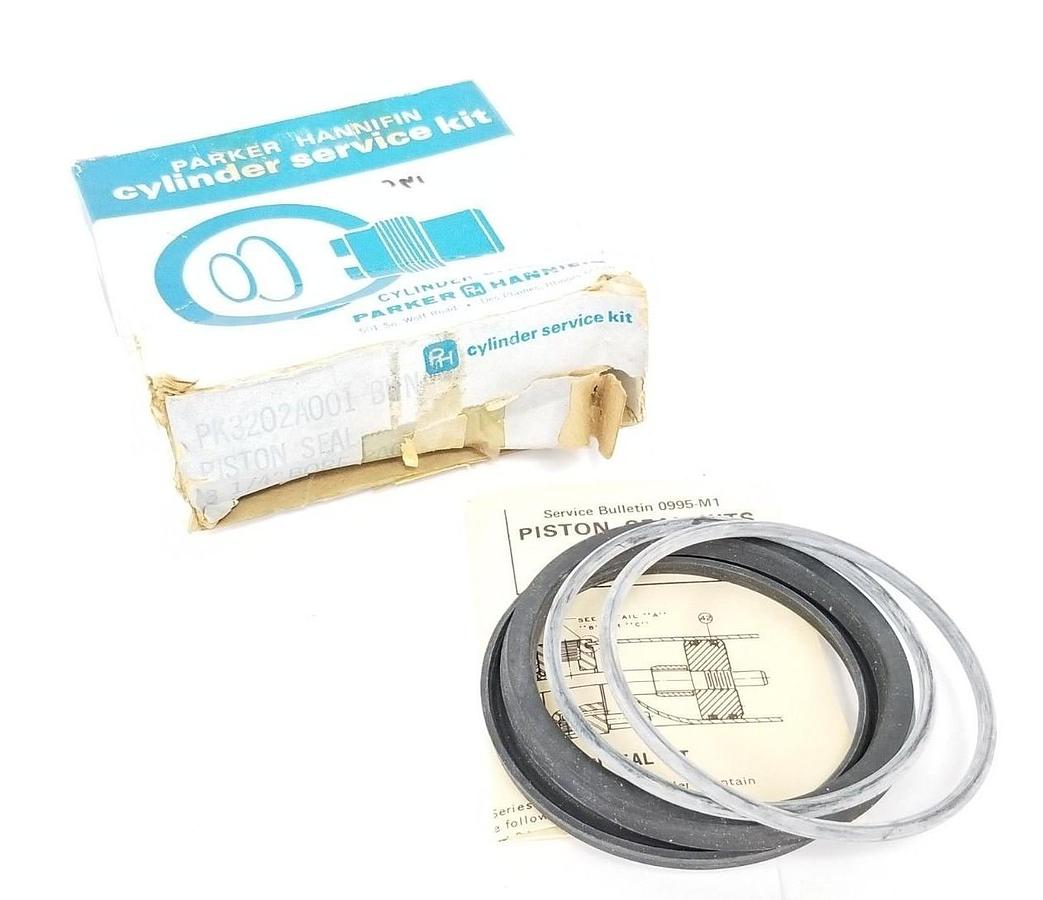 Used NIB PARKER HANNIFIN PK3202A001 BUNAN PISTON SEAL 3-1/4'' BORE (INCOMPLETE)