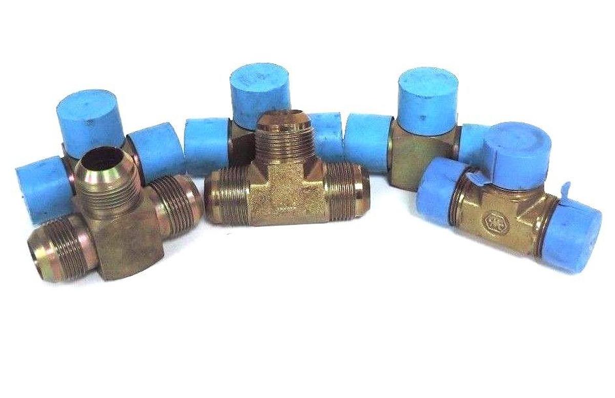 LOT OF 6 NEW GENERIC 1-5/16" FLARED BRASS TEES