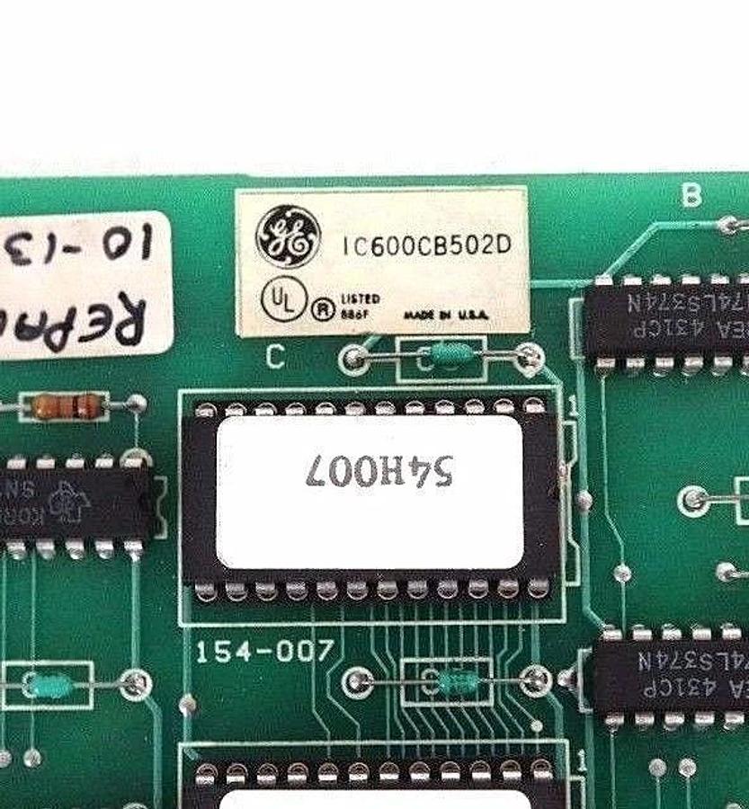 Refurbished REPAIRED GE IC600CB502D EXPANDED LOGIC CONTROL MODULE ASM. NO. 44A297094-G01