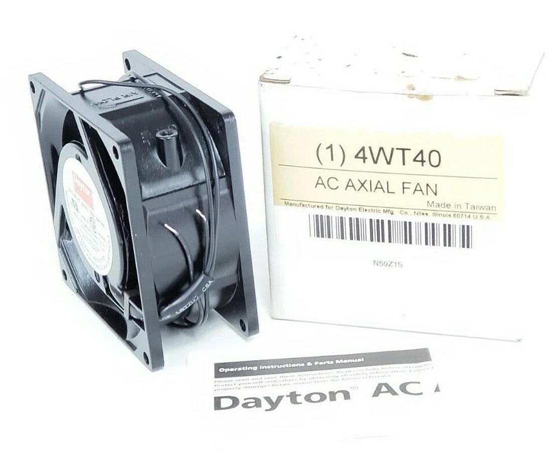 Used NIB DAYTON 4WT40 AC AXIAL FAN 30 CFM, RPM 2750 AMPS 0.13 WATTS: 12, 115 V