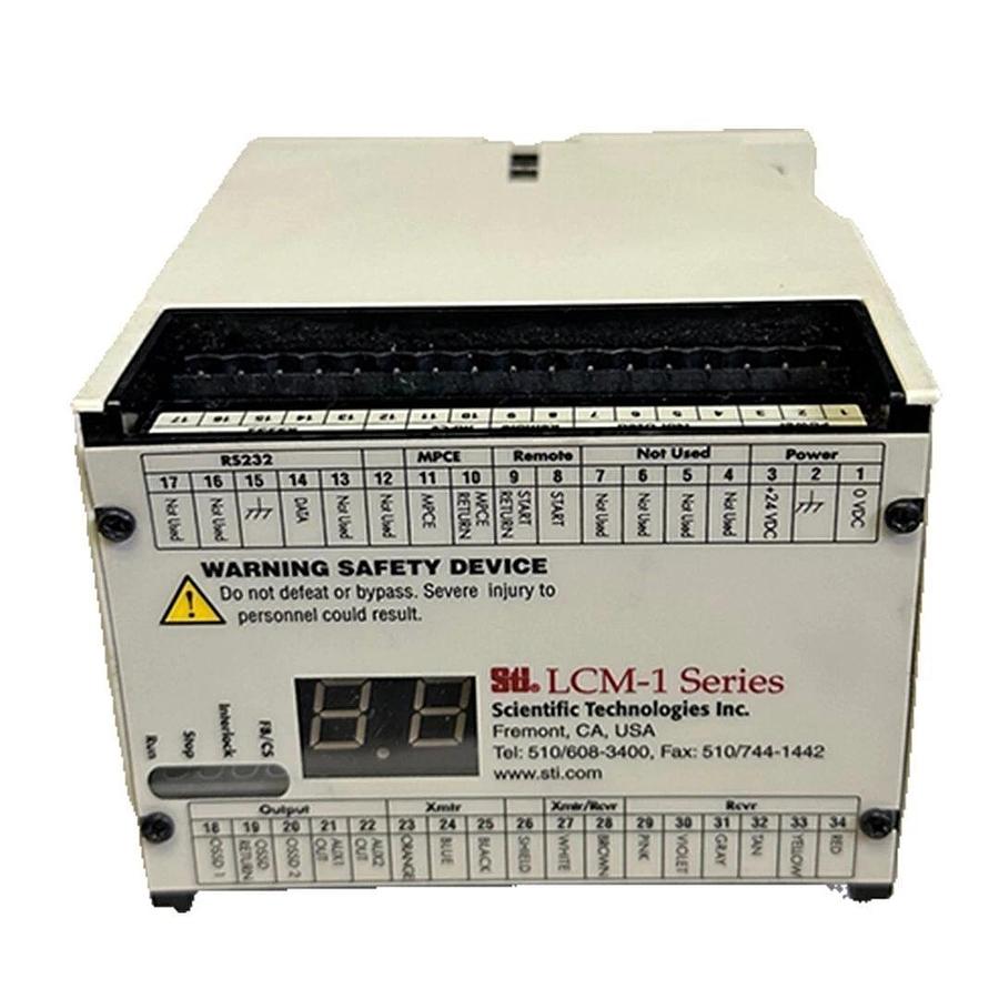 Used STI 70116-1000 / 701161000 LIGHT CURTAIN CONTROLLER LCM-1 / LCM1 70132-1098