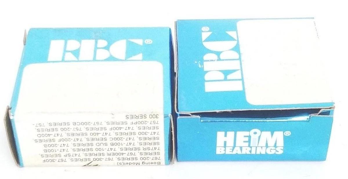 Used LOT OF 2 NIB ITB KP8AFS428 AIRFRAME BALL BEARING 1/2" X 1-1/8" X 3/8"