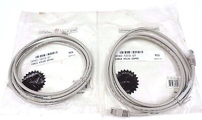 Used LOT OF 2 NEW ATLAS COPCO 9040-1003-57, 241ST-07, 07' RJ45 MALE-MALE CAT5e CABLES