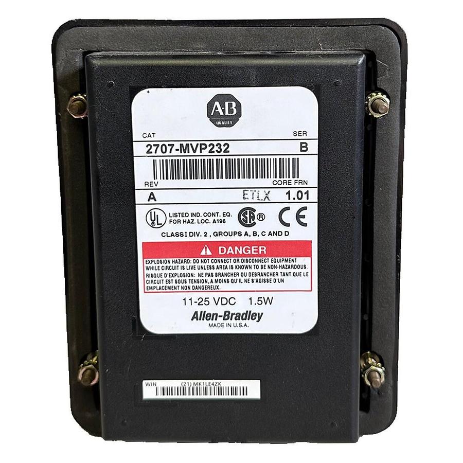 Used ALLEN BRADLEY 2707-MVP232 /B MicroView INTERFACE TERMINAL 11-25VDC 2707MVP232