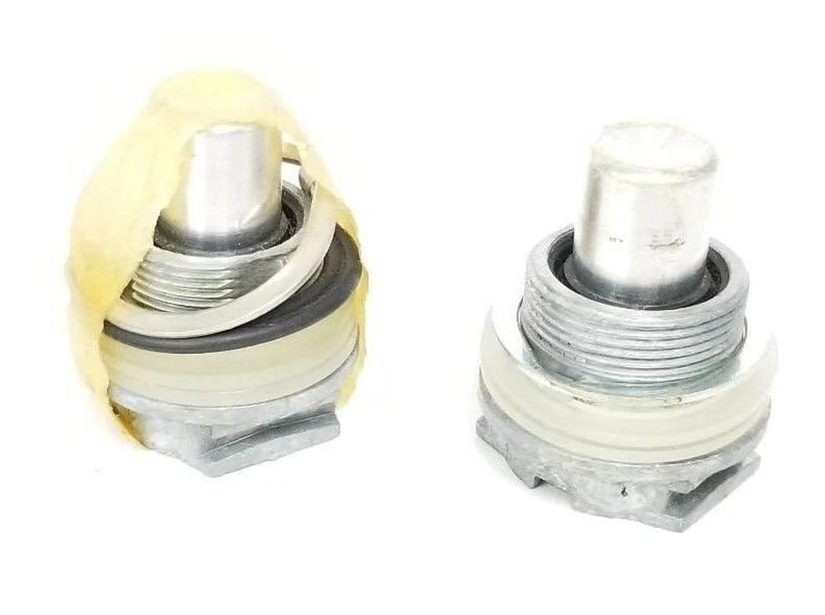 Used LOT OF 2 GENERIC SILVER PUSHBUTTON SWITCHES